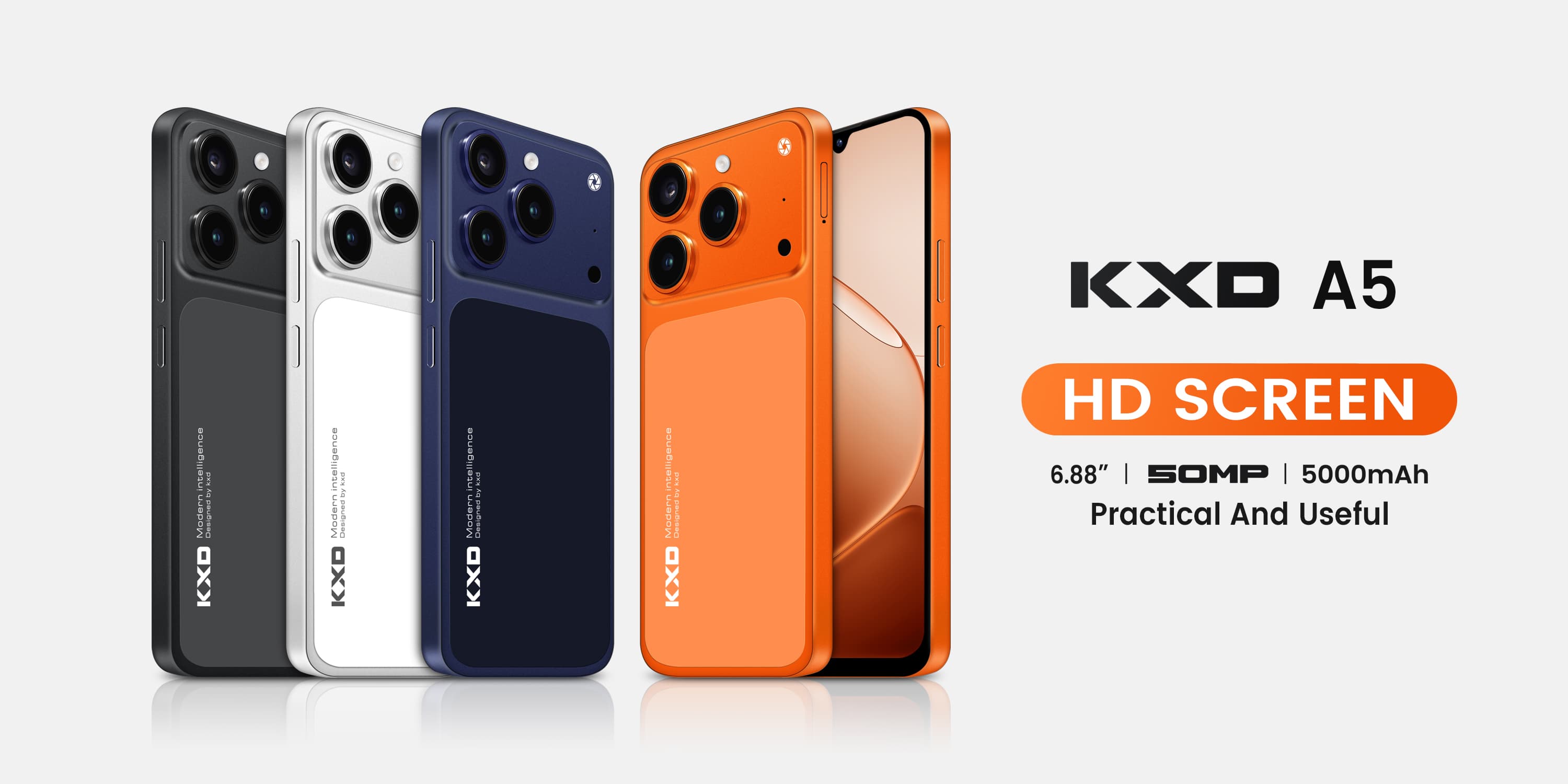 KXD A5 — HD screen, 6.88", 50MP camera, 5000mAh battery